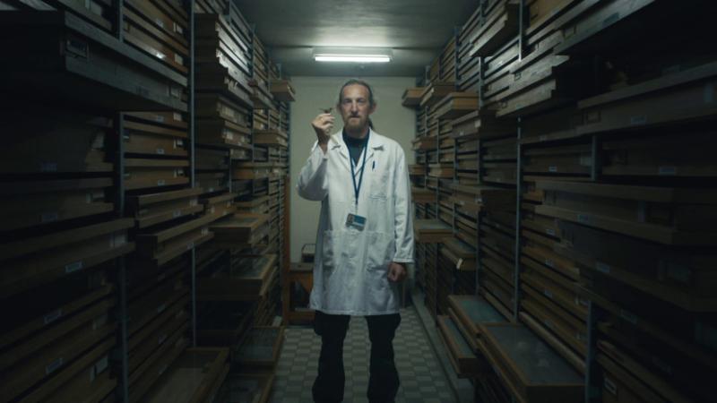 Jeroen Venderickx met de kleinste vogel ter wereld